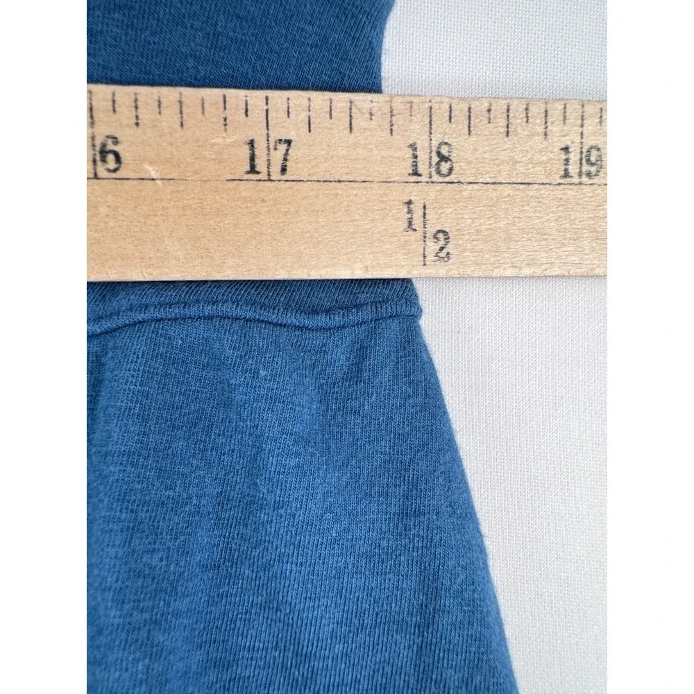 Title Nine‎ knit Skirt sz M Blue Embroidered Pockets Modal Blend comfy